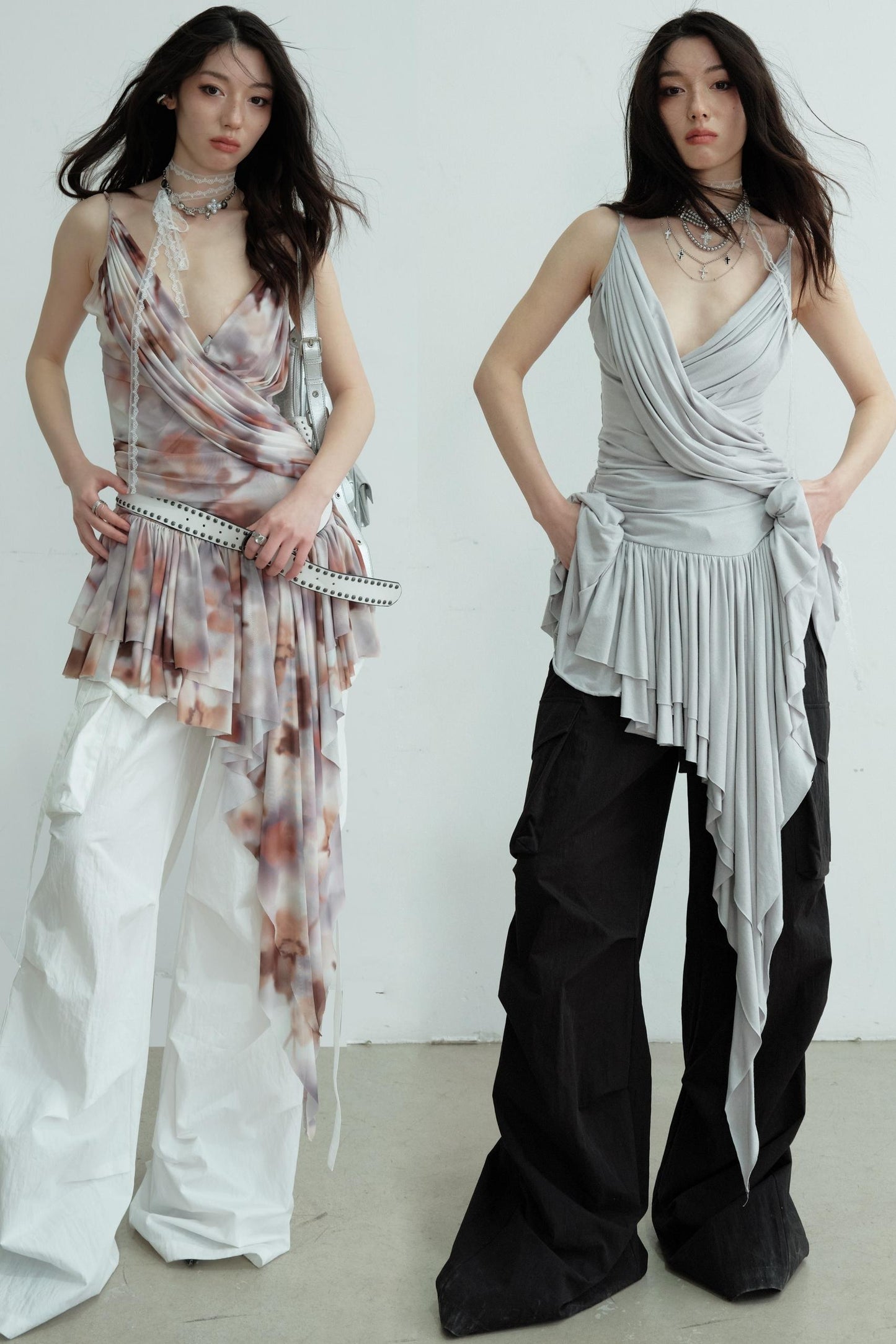 Elegant Peplum Halter Top