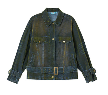 Lost Magic Green Denim Jacket