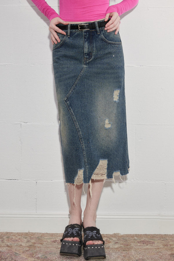 Modern Design Denim Skirt