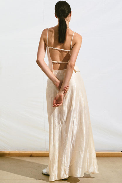 Hollow Back Halter Dress