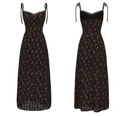 Vintage Floral Tie Dress