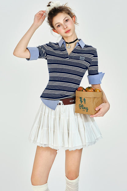 Color Clash Polo Tee