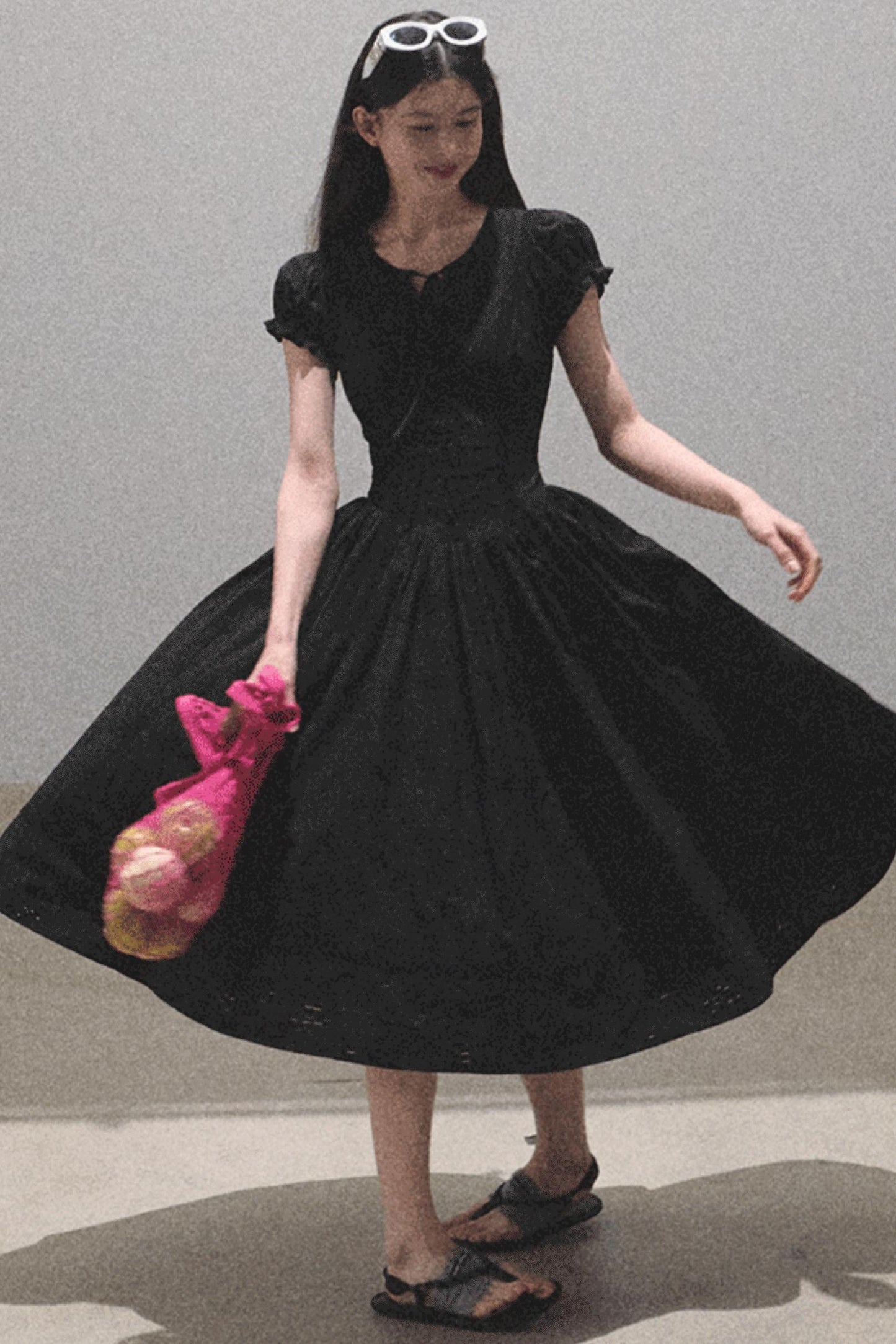 Lovefall Embroidered Cotton Tea Dress