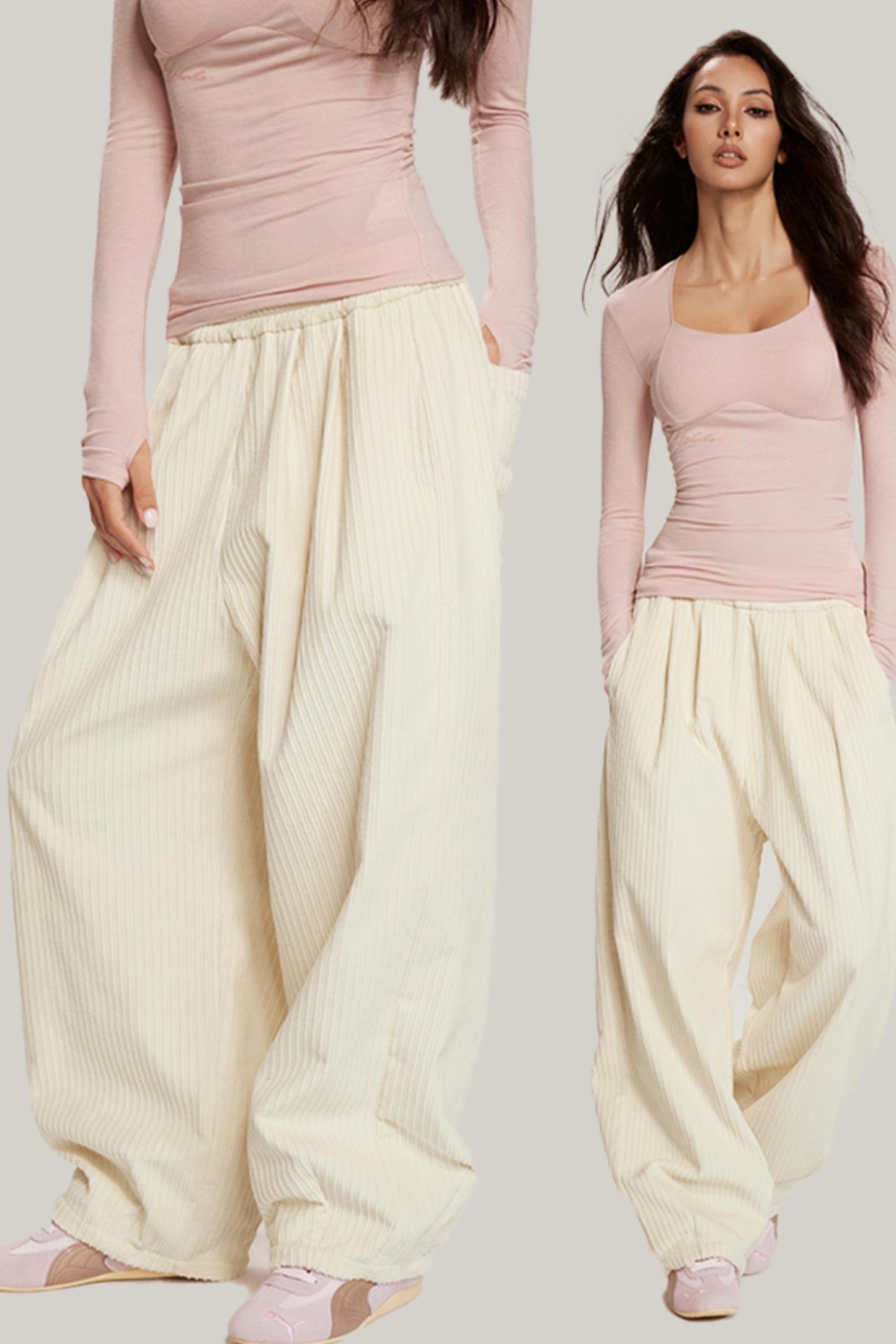 Cozy Wide-Leg Corduroy Pants