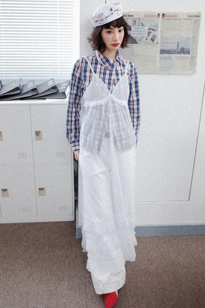 Escape Plaid Maxi Dress