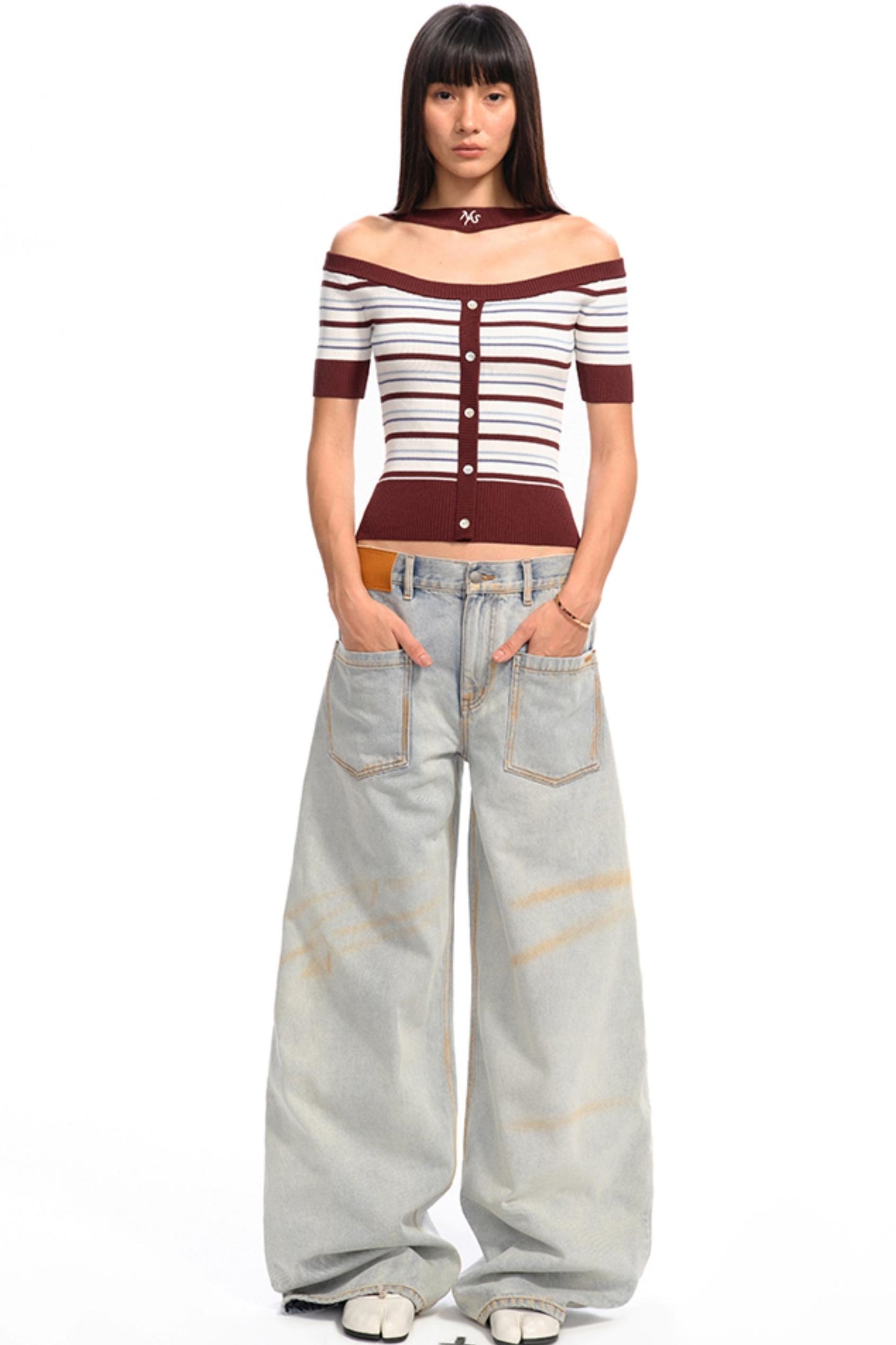 Slim Striped Mousse Tee