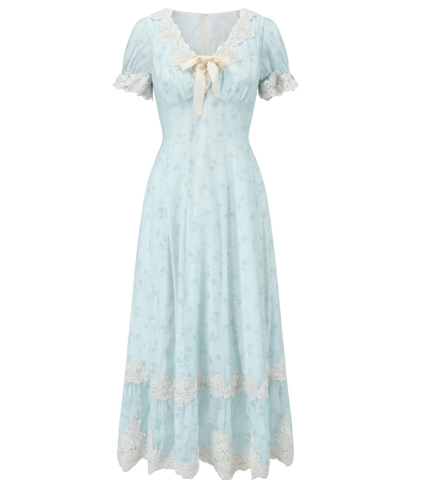 Summer Breeze Blue Lace Dress Set-Up