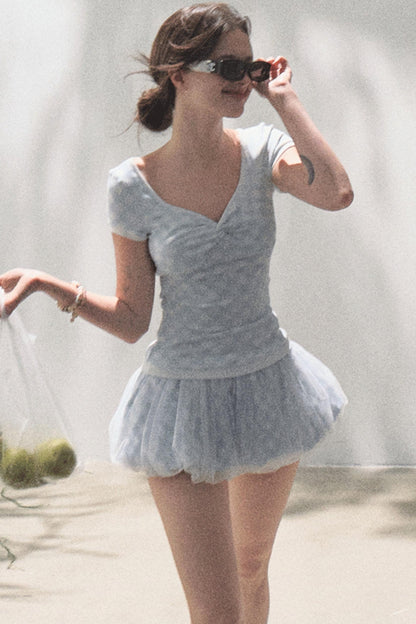 Slimming Checkered Tee