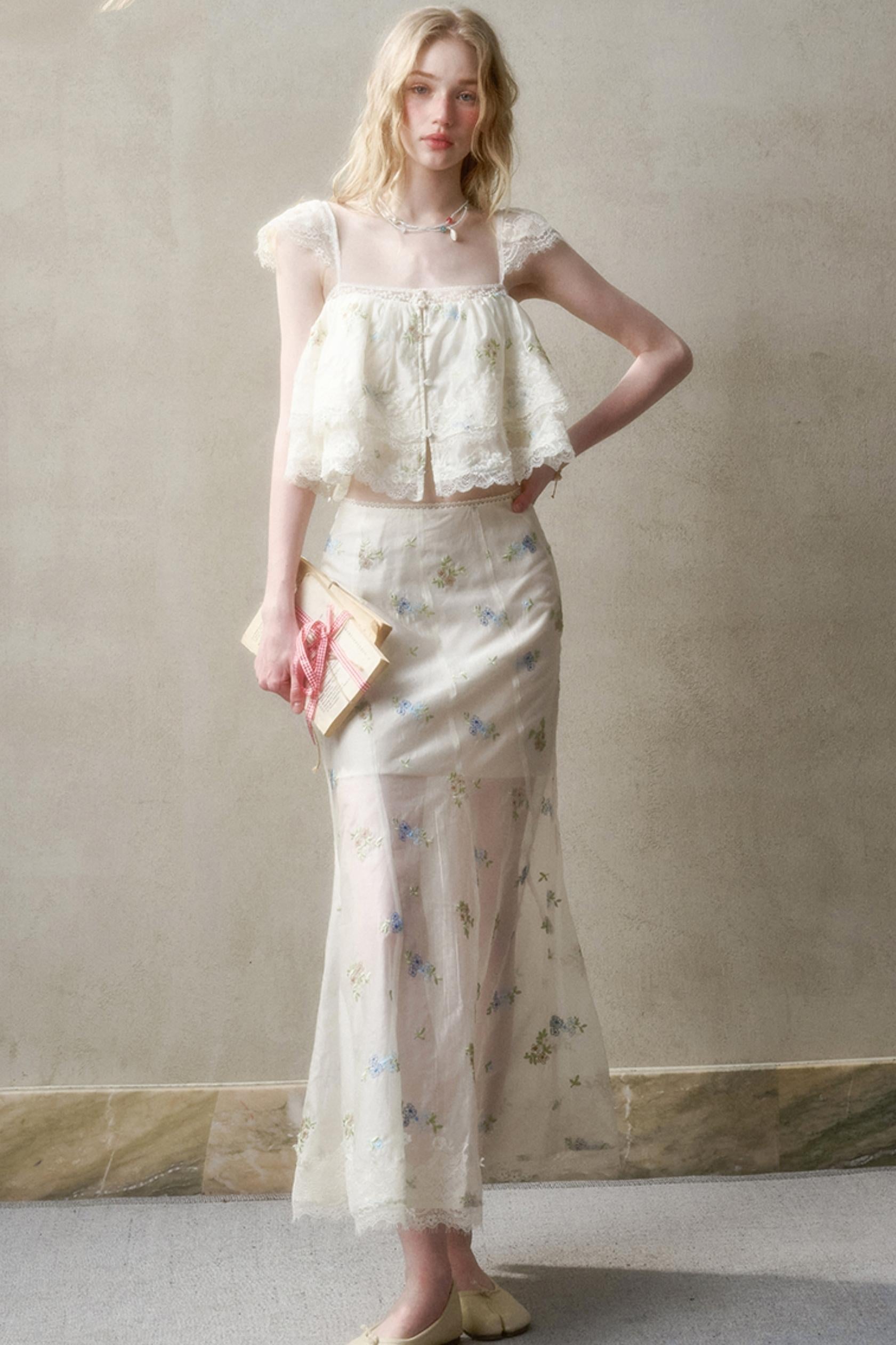 Ffe Ensemble Airy Floral Ensemble Skirt Set-Up – BellaModa