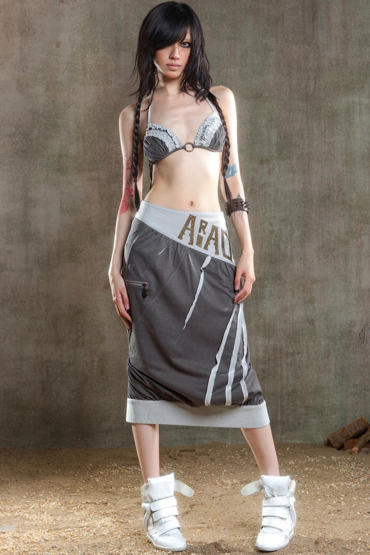 Colorful Punk Ruffle Bikini