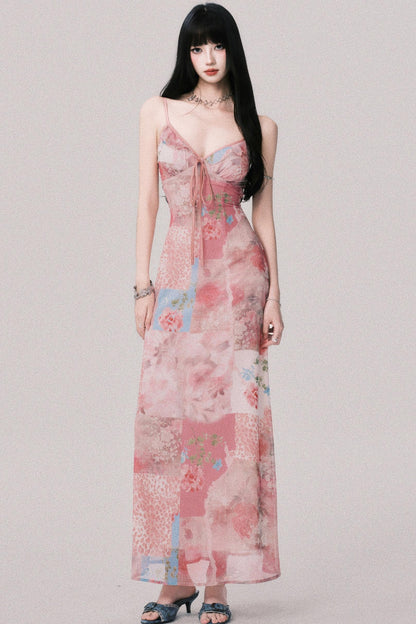 Floral Halter Beach Dress