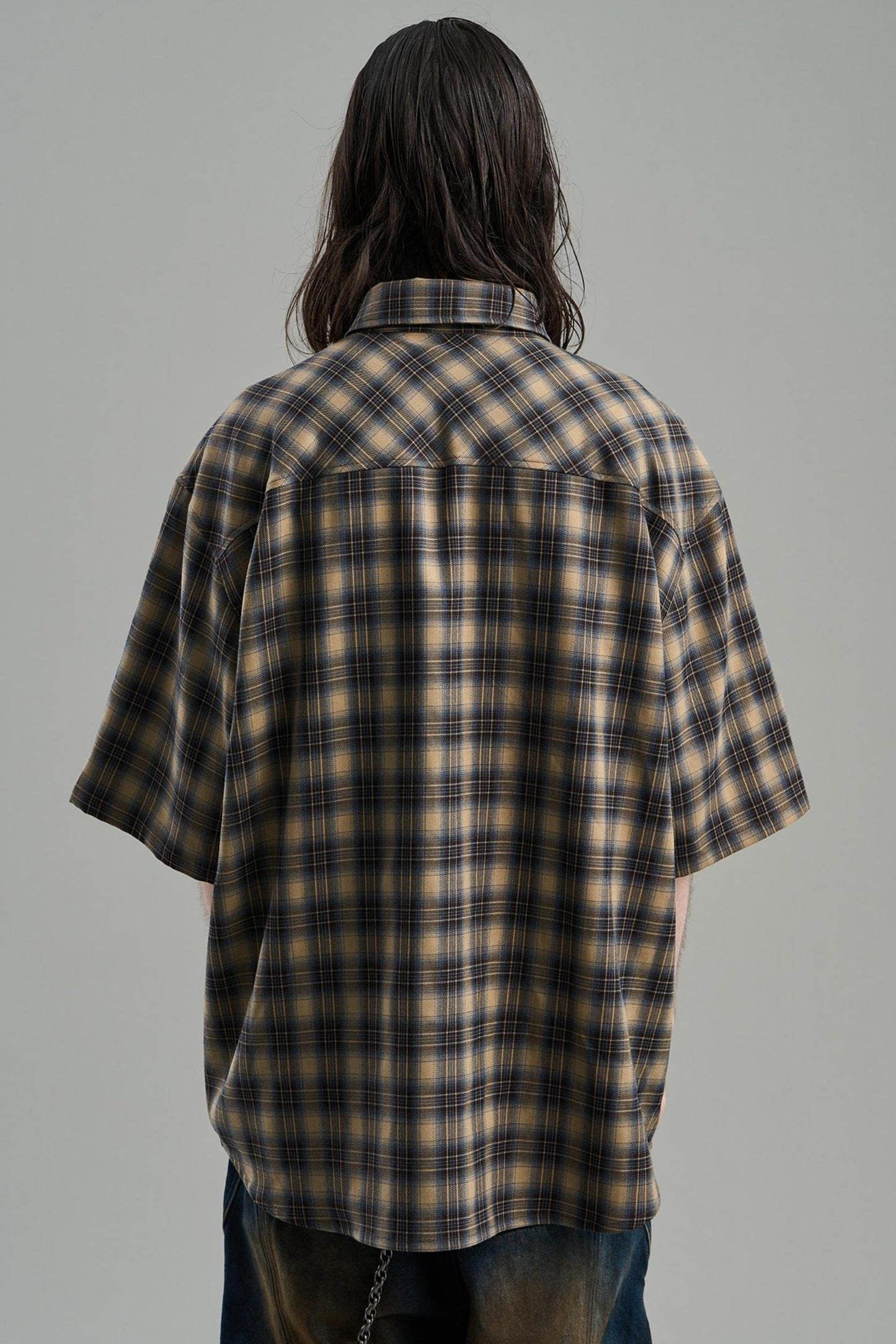 Luxury Studded Plaid Shirt