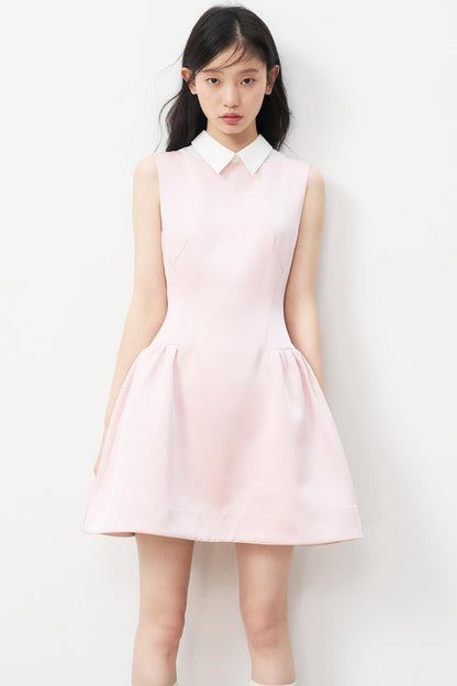 Pink Satin Two-Piece Dress