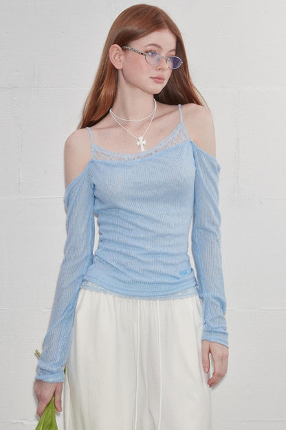 Fake Layered Lace Top