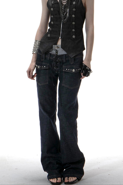 Color Block Slim Fit Jeans