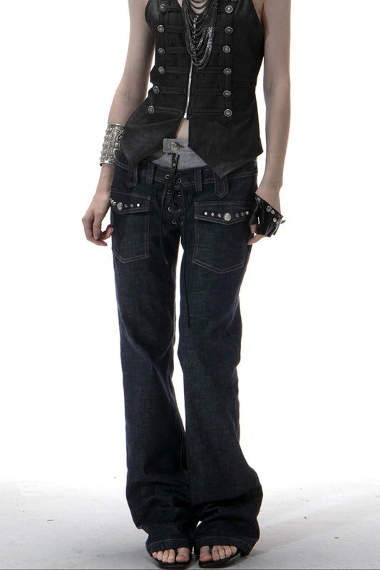 Color Block Slim Fit Jeans