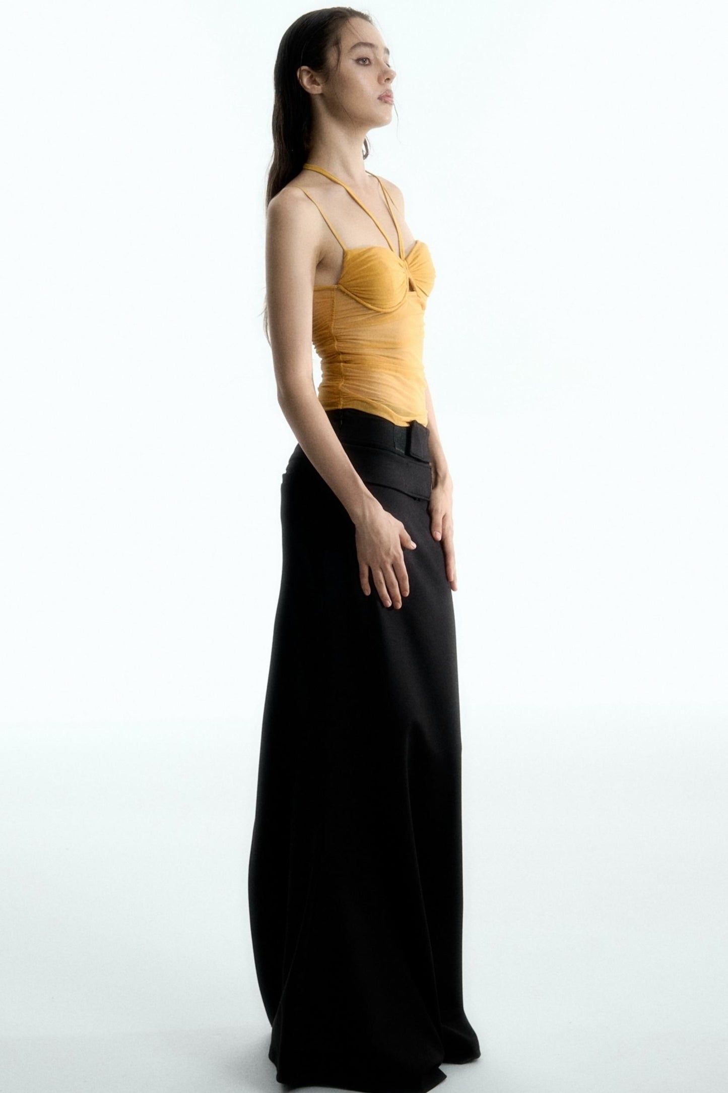 Mesh Halter Corset Top