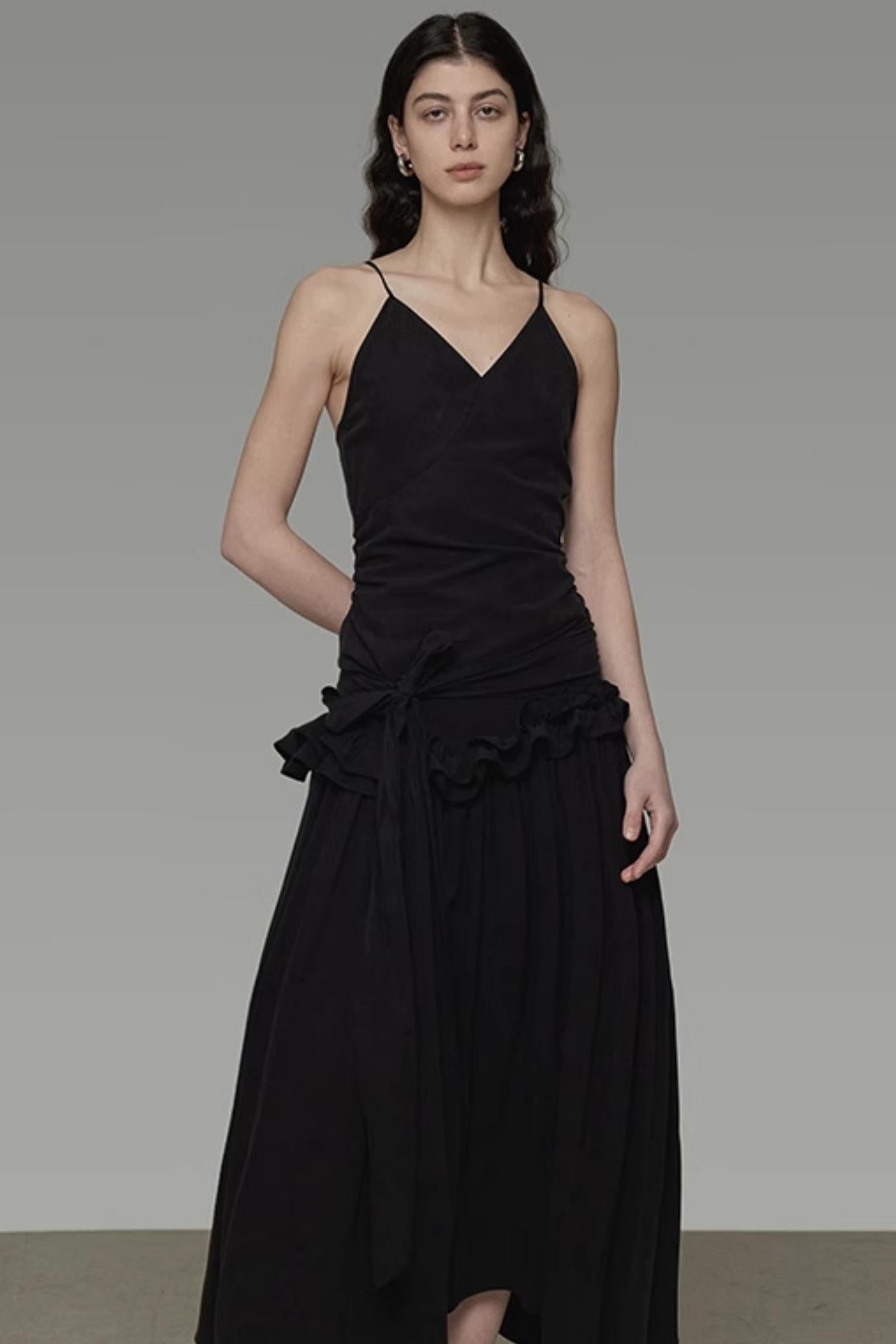 V-Neck Halter Slim Summer Dress