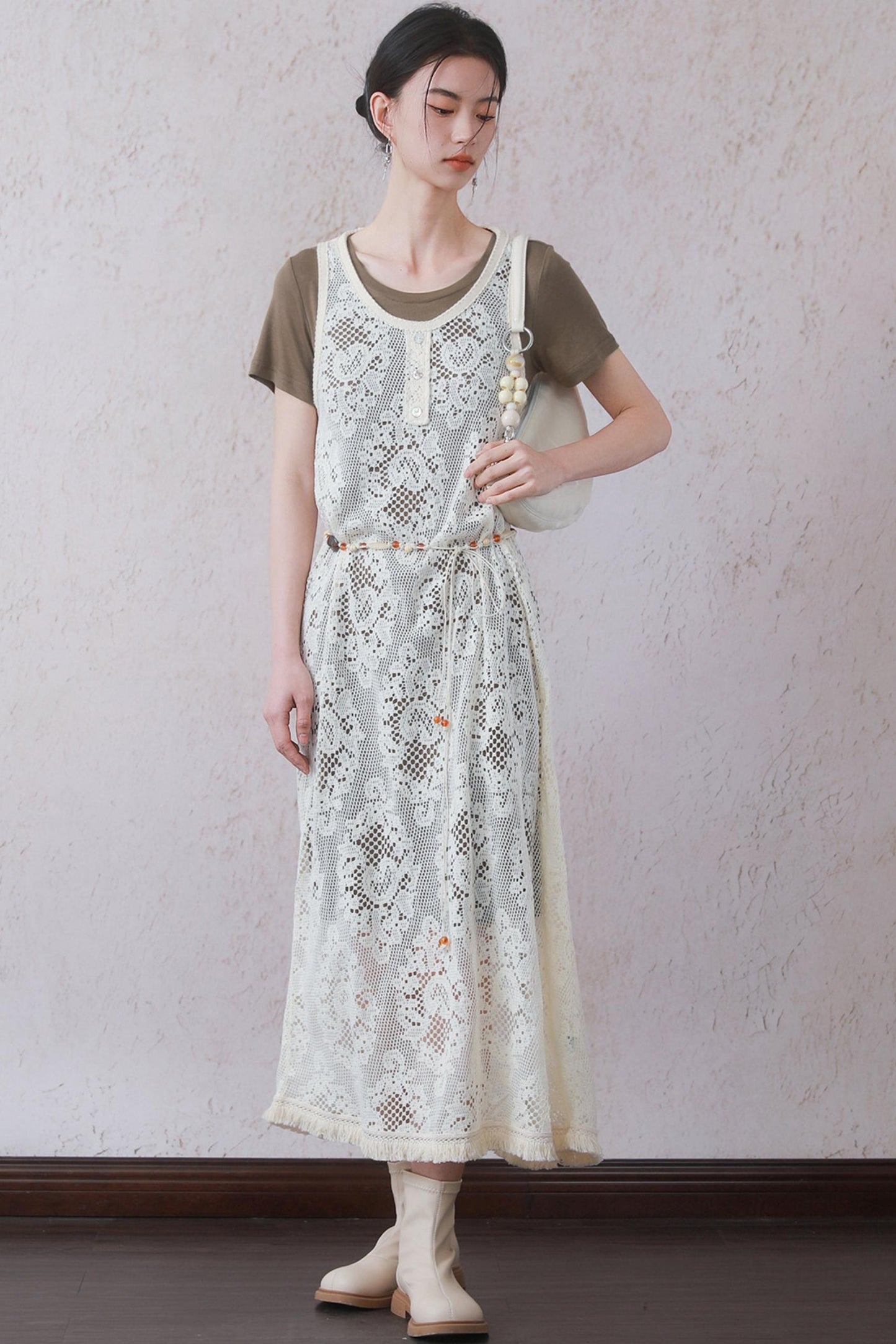 Hollow Knitted Belt Set