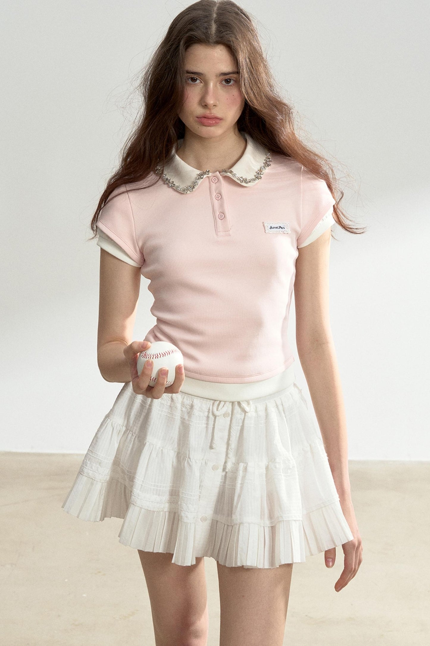 Pink Drill Collar Top