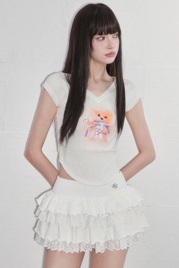 Sweet Floral V-Neck Tee