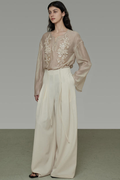 Retro Embroidered Blouse