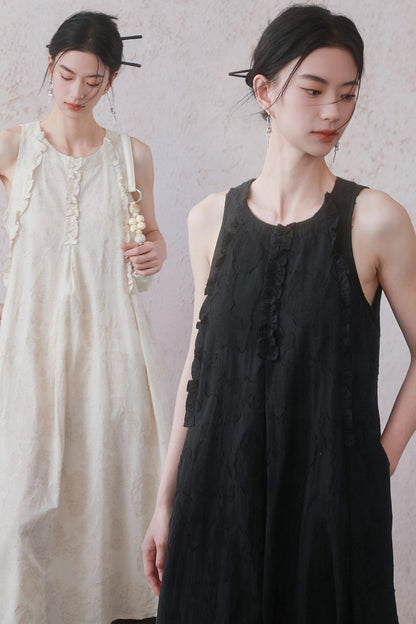 Beige Black Underdress