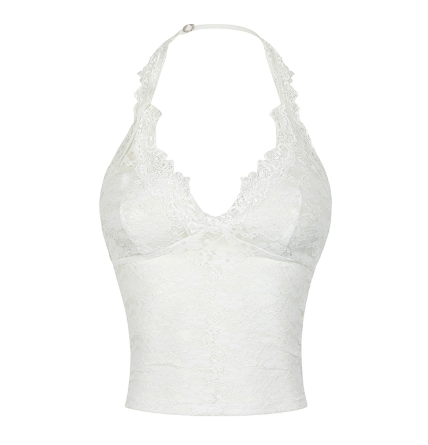 Luxe Lace V-Neck Halter Top