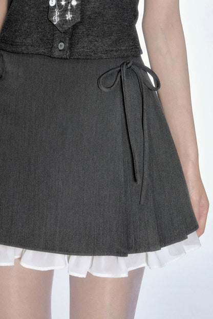 Pleated Bustier Skirt