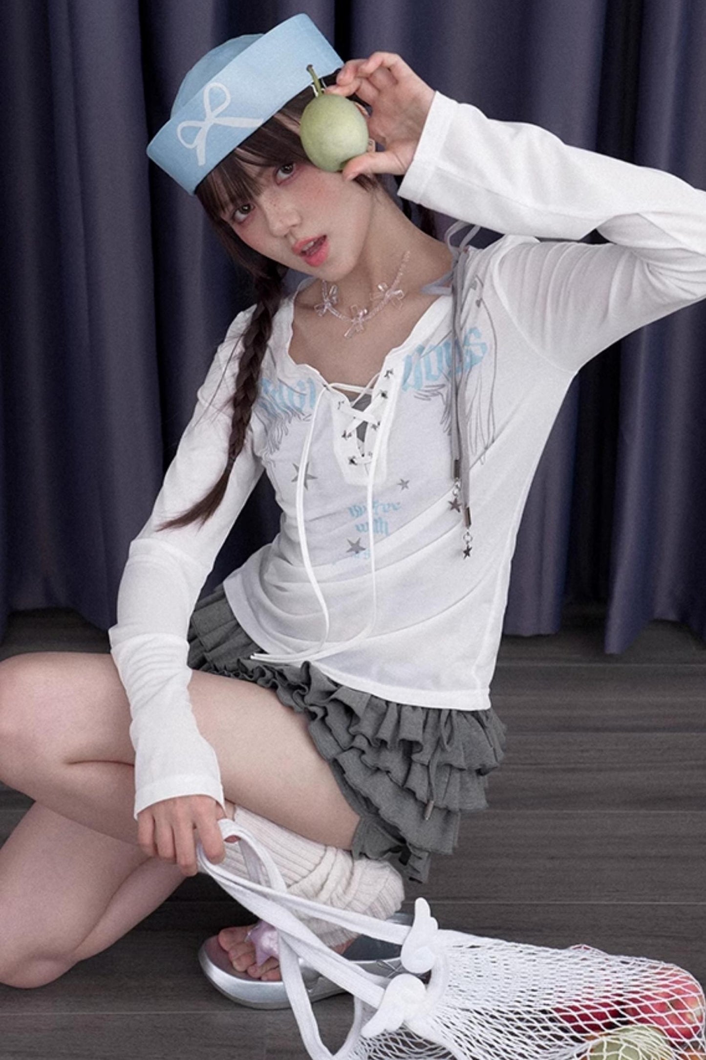 White Angel Wing Coverup Top Set-Up