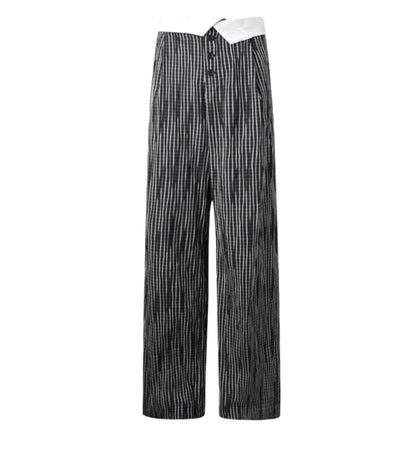 Wide Leg Monochrome Trousers