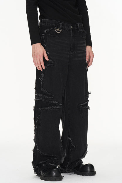 Vintage Split Denim Pants