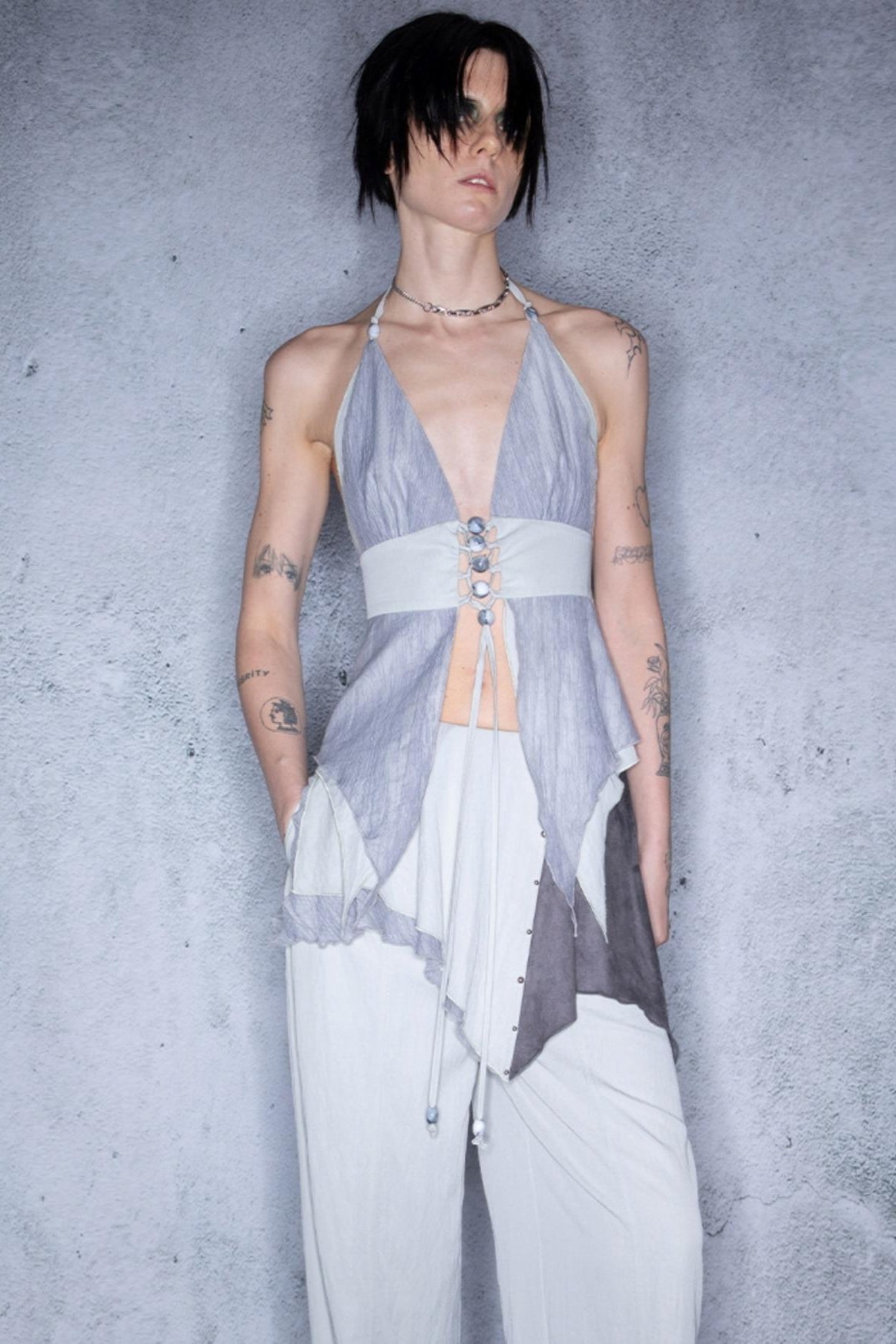 Leaf Beaded Cotton Camisole