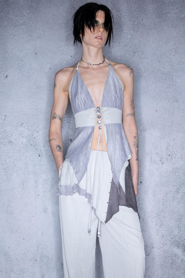 Leaf Beaded Cotton Camisole