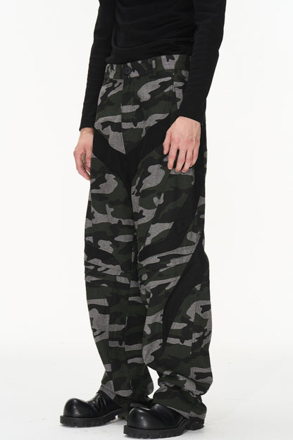 Patchwork Pleat Pants