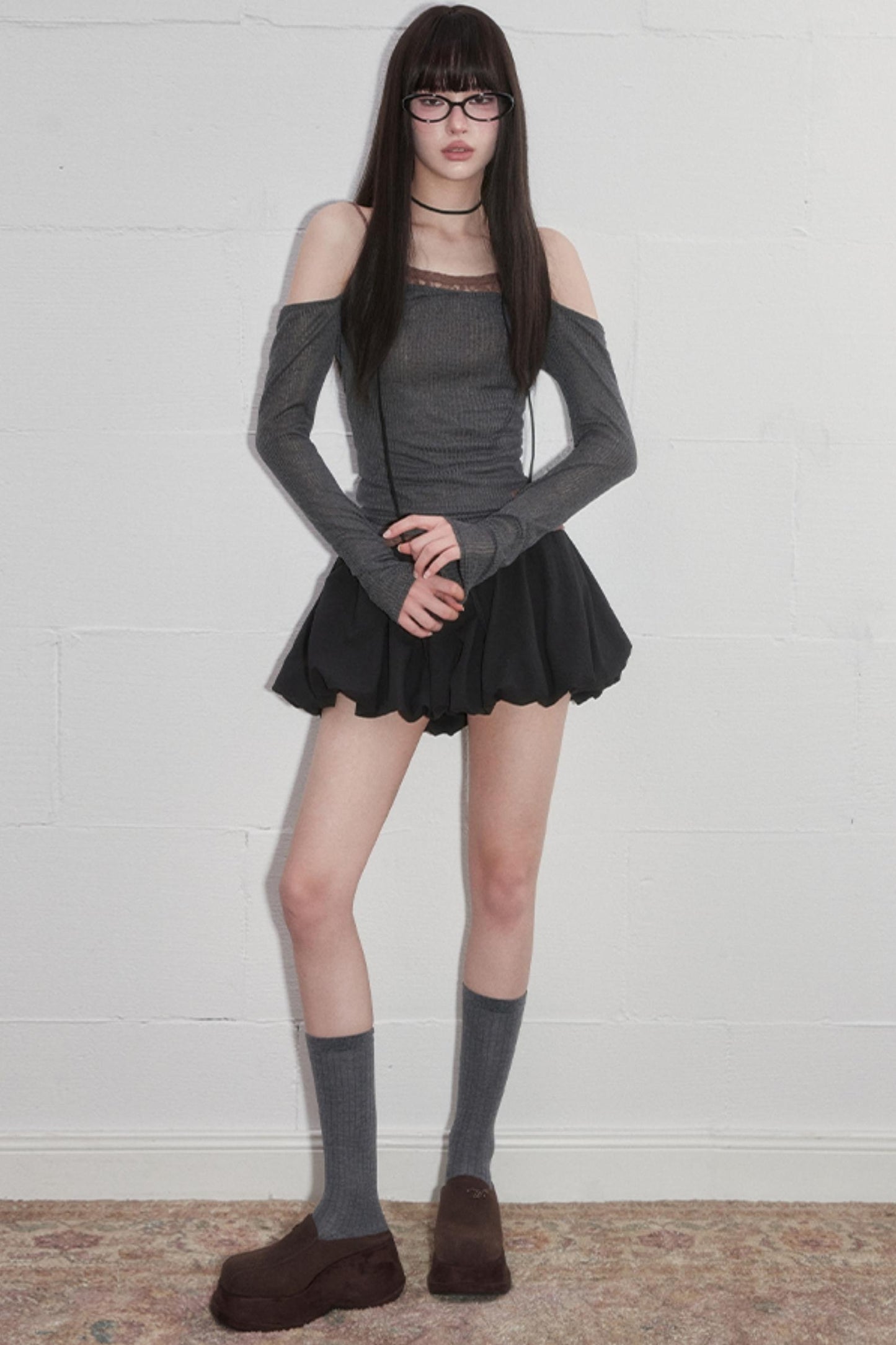 Fake Layered Lace Top