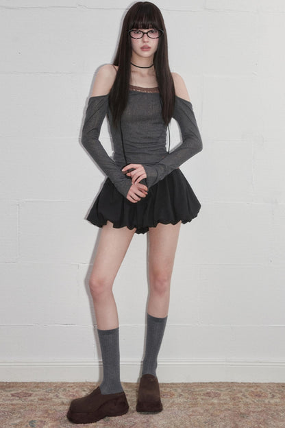 Fake Layered Lace Top