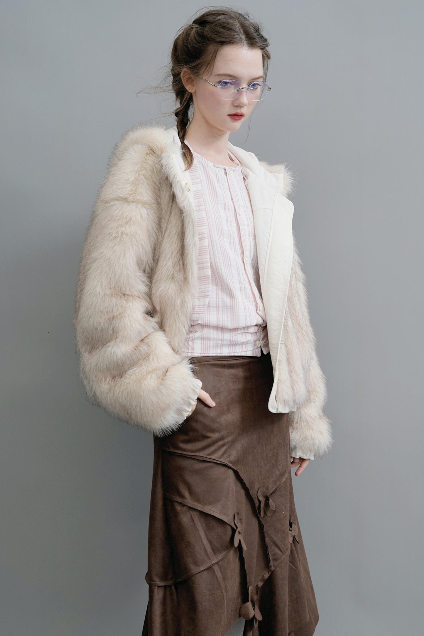 Reversible Fur-Trimmed Jacket