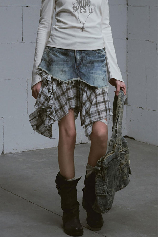 Patchwork Halter Skirt