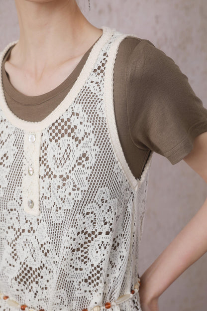 Hollow Knitted Belt Set