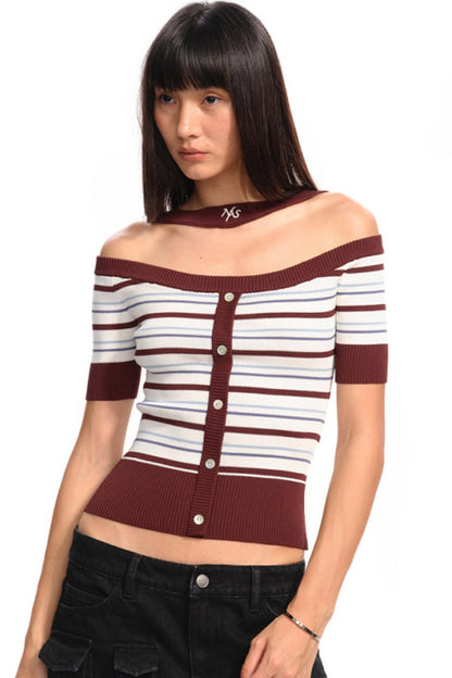 Slim Striped Mousse Tee