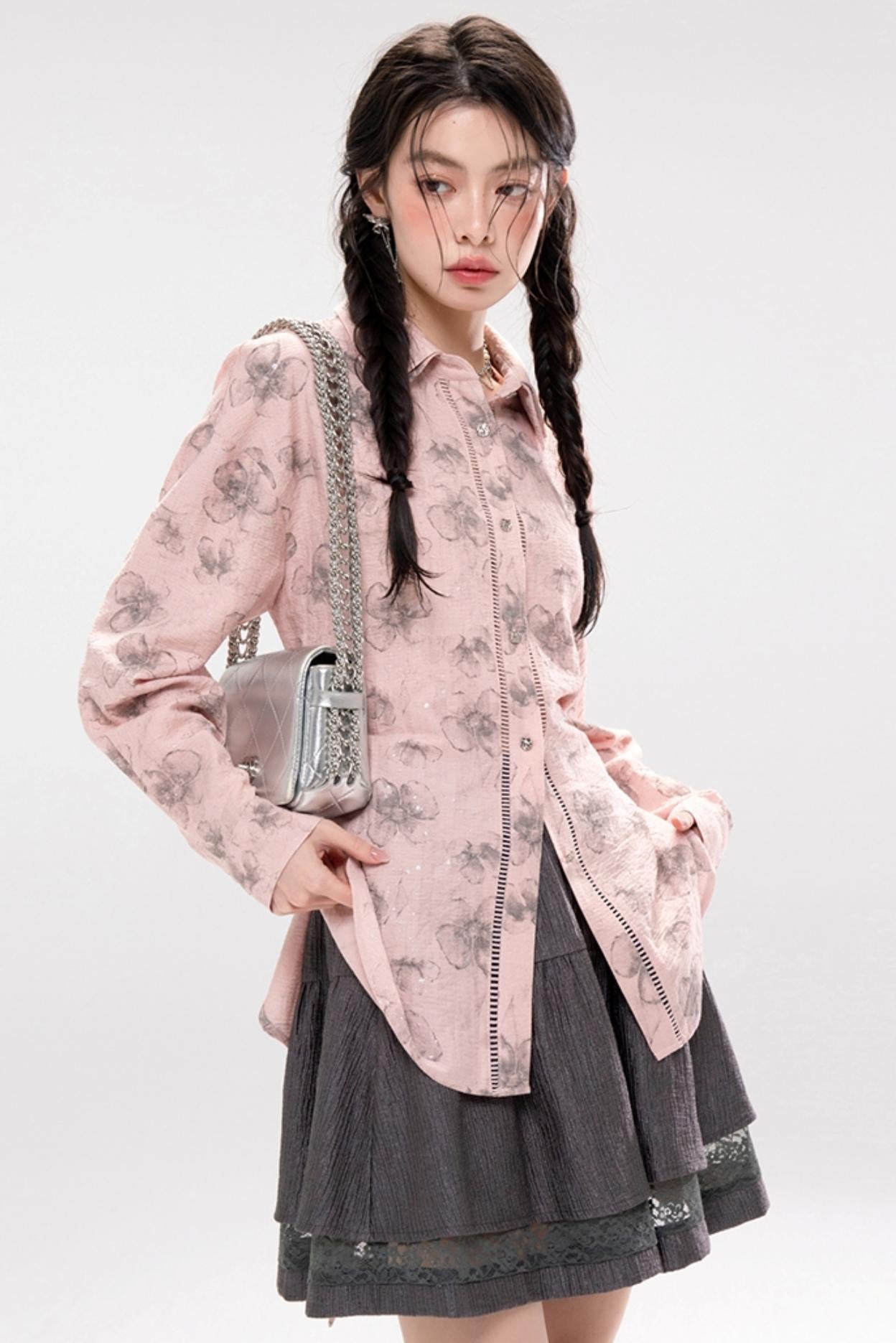 Cherry Blossom Layered Shirt