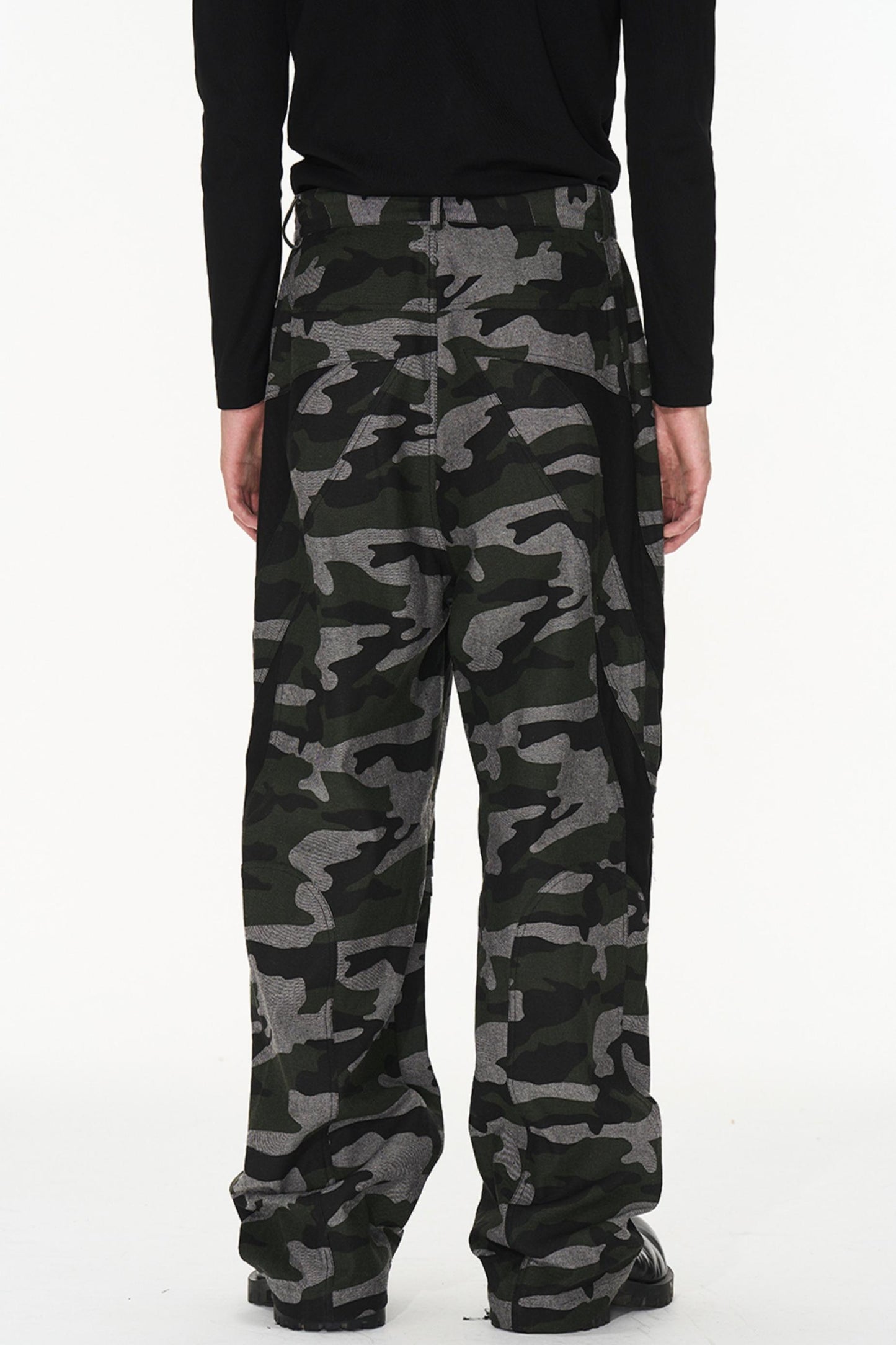 Patchwork Pleat Pants