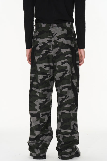 Patchwork Pleat Pants