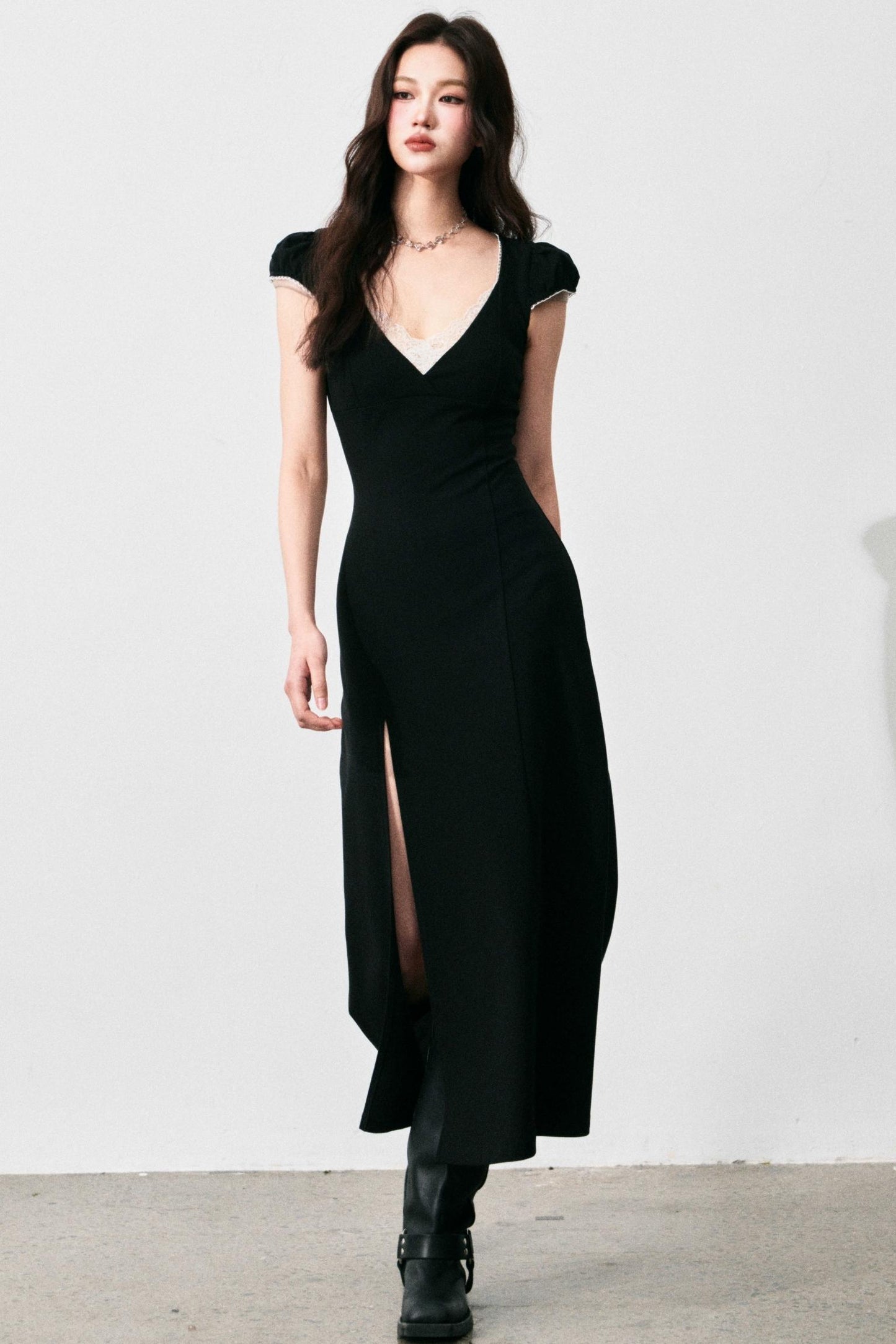 Retro Lace V-Neck Summer Dress