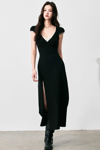 Retro Lace V-Neck Summer Dress