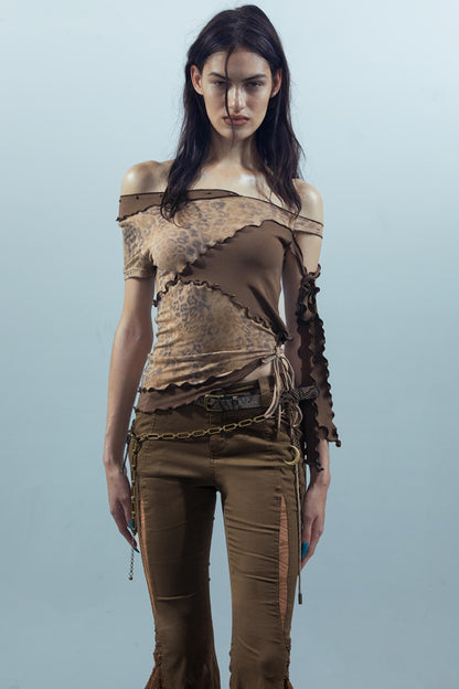 Spliced Rivet Short Sleeve Tee