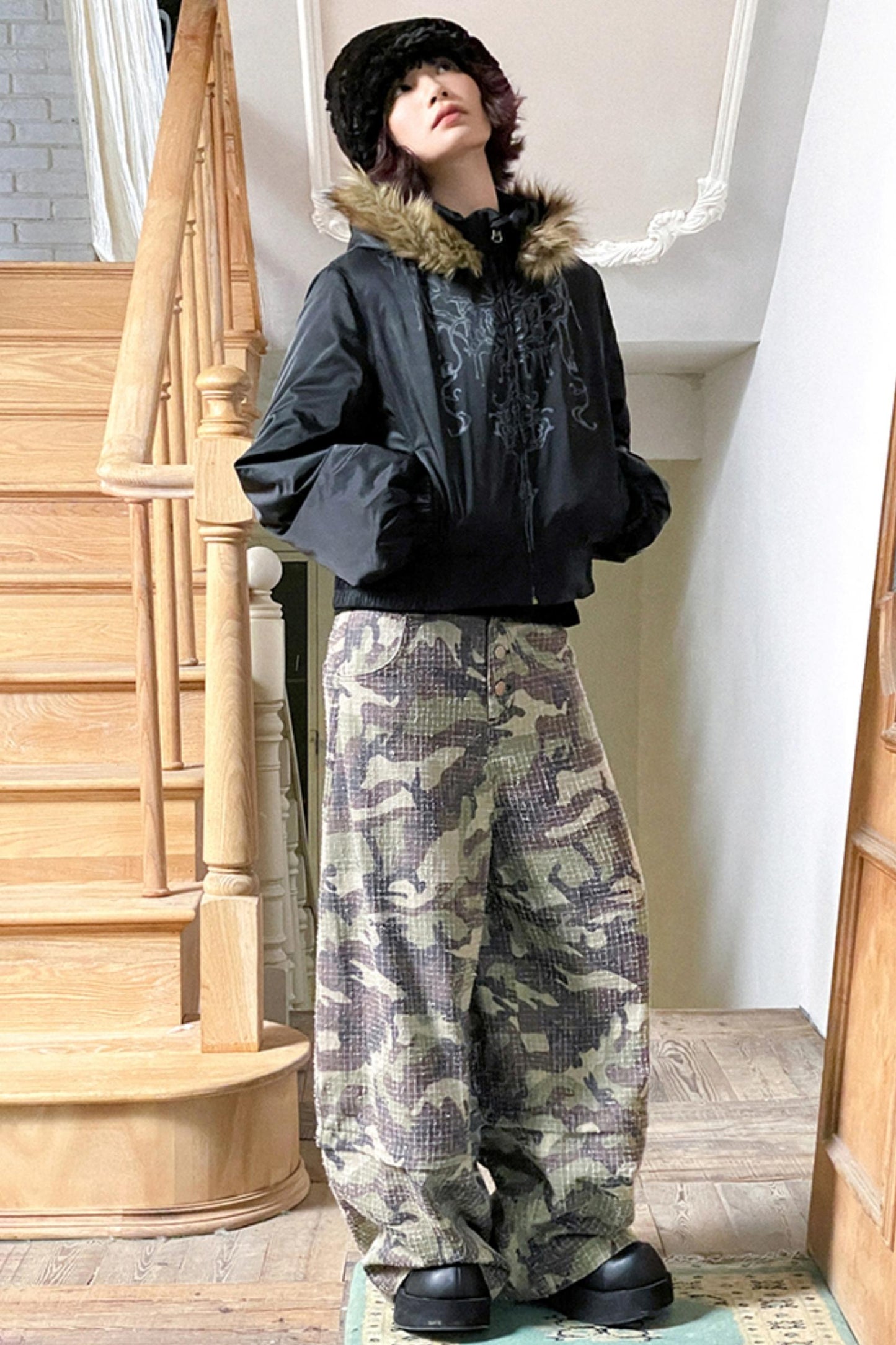 Vintage Camo Buckle Pants