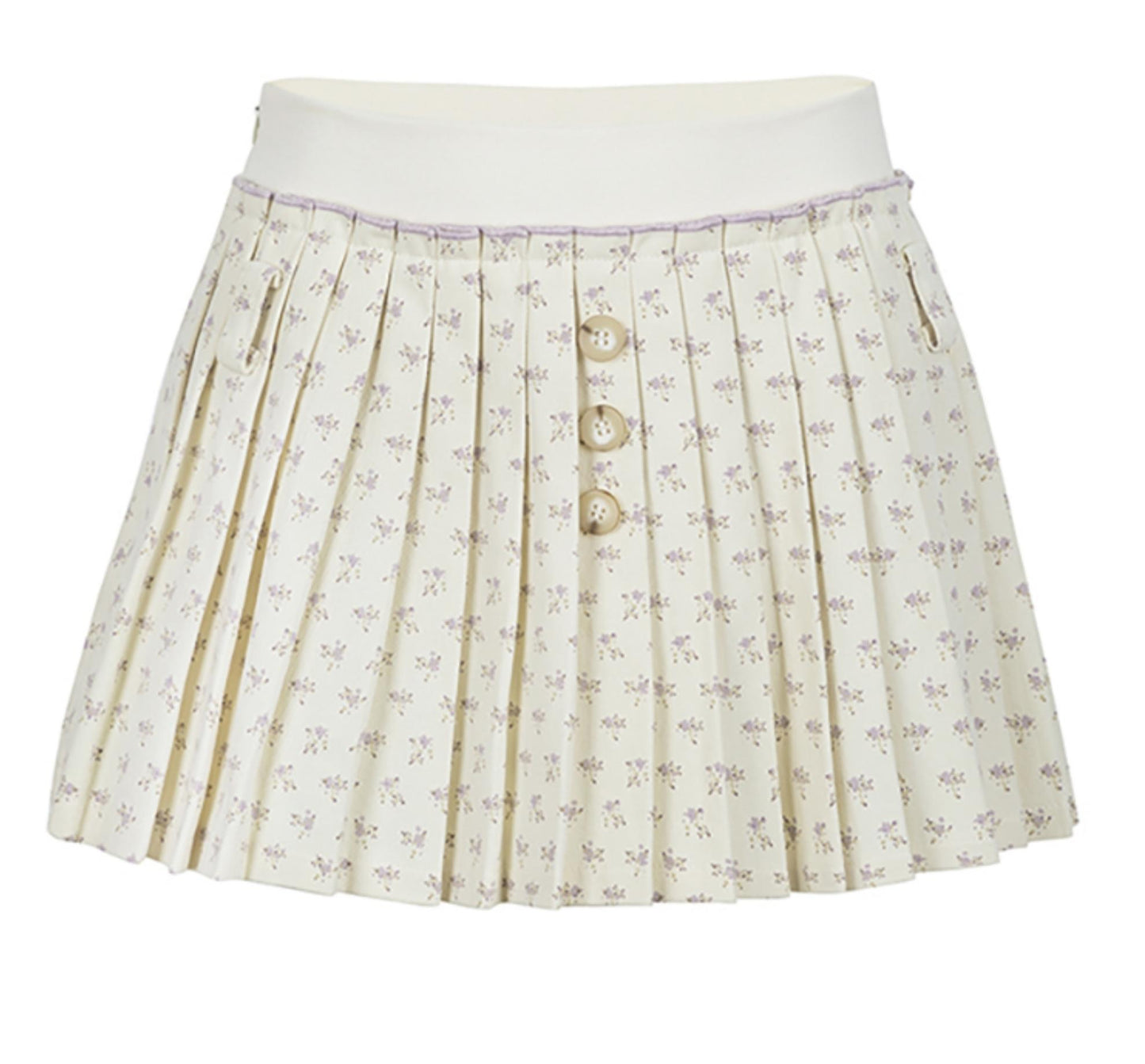 Floral Pleated Mini Skirt