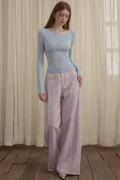 High-Rise Straight Trousers